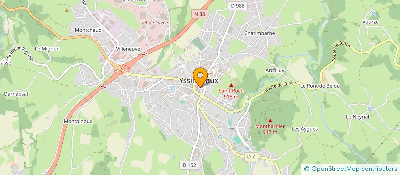 localisation de l'entreprise MADAME DANIELLE PAHUD  YSSINGEAUX