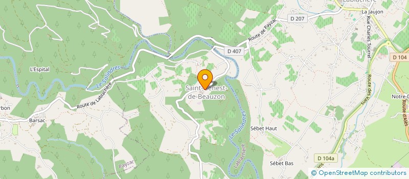 localisation de l'entreprise MADAME DANIELLE PAYAN  SAINT-GENEST-DE-BEAUZON