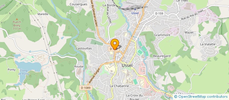 localisation de l'entreprise MADAME DANIELLE PIERREFITTE à USSEL