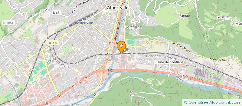 localisation de l'entreprise MADAME DANIELLE POUCHKINE  ALBERTVILLE