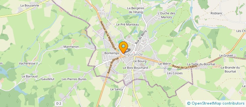 localisation de l'entreprise MADAME DANIELLE POULHE à AIGURANDE