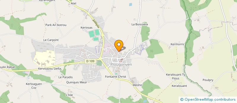 localisation de l'entreprise MADAME DANIELLE PRIGENT  PLOUGONVEN