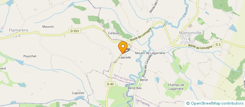 localisation de l'entreprise MADAME DANIELLE RAMES  MANSONVILLE