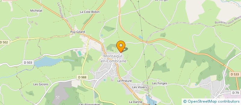 localisation de l'entreprise MADAME DANIELLE RASPINI à MONTAIGUT-EN-COMBRAILLE