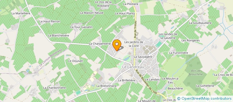 localisation de l'entreprise MADAME DANIELLE SIMON à LANDREAU (LE)