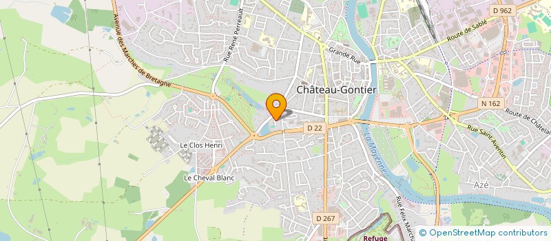 localisation de l'entreprise MADAME DANIELLE TELLIER  CHATEAU-GONTIER-SUR-MAYENNE