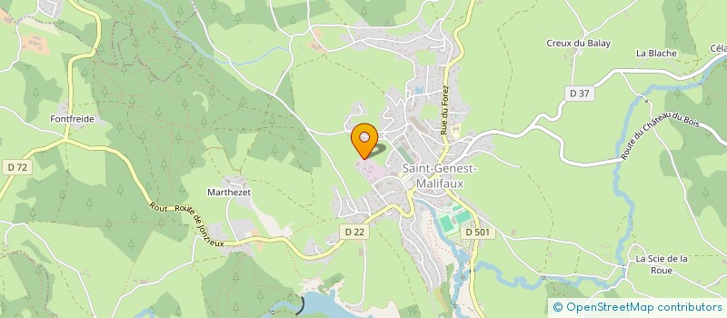 localisation de l'entreprise MADAME DANIELLE VIALLON  SAINT-GENEST-MALIFAUX