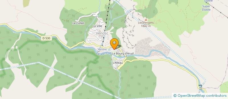 localisation de l'entreprise MADAME DANIELLE VIAUD à LES DEUX ALPES