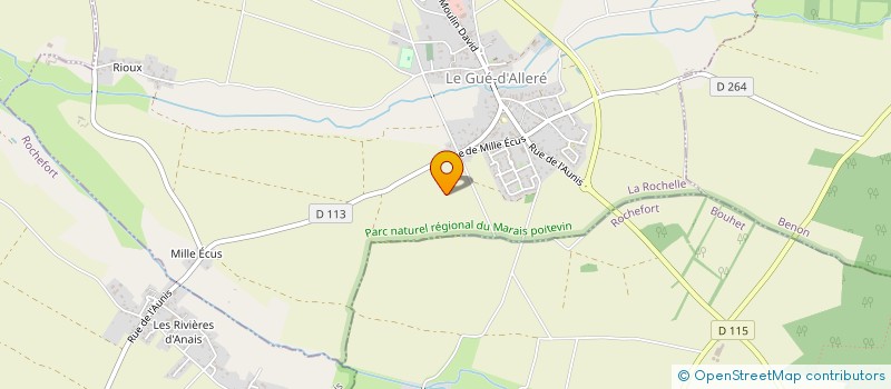 localisation de l'entreprise MADAME DANY KONG à LE GUE D ALLERE