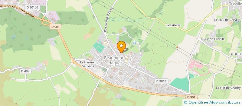 localisation de l'entreprise MADAME DAPHNE BOURGET  LA HAGUE