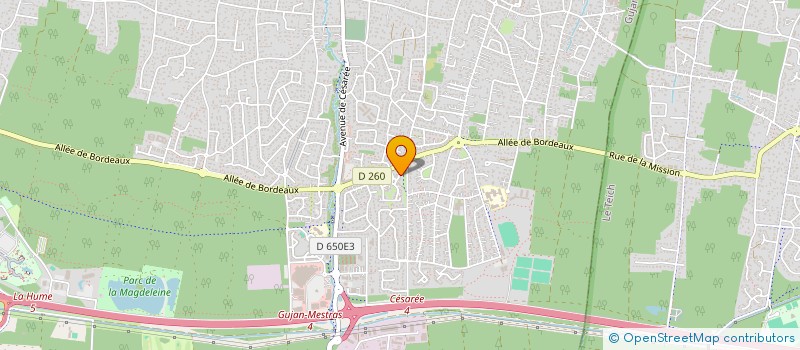 localisation de l'entreprise MADAME DAPHNE CLAIRET  GUJAN-MESTRAS