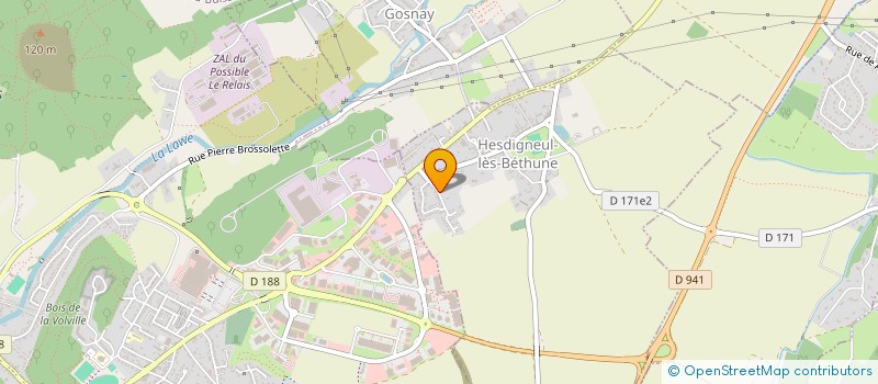 localisation de l'entreprise MADAME DAPHNE DELOBEL  HESDIGNEUL-LES-BETHUNE