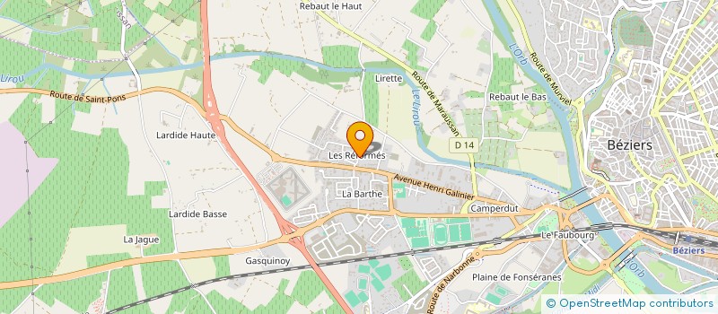 localisation de l'entreprise MADAME DAPHNE DURAND  BEZIERS