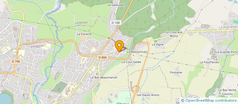 localisation de l'entreprise MADAME DAPHNE MASSON  FOUGERES