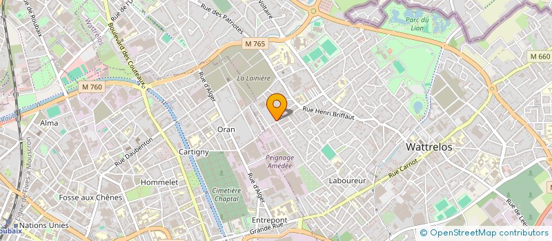 localisation de l'entreprise MADAME DAPHNEE MASSE  WATTRELOS