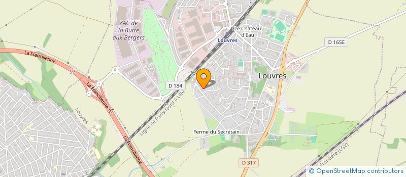 localisation de l'entreprise MADAME DARLENE GOMES BRITO  LOUVRES