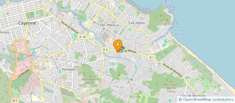 localisation de l'entreprise MADAME DAYANE DA SILVA GUIMARAES à CAYENNE