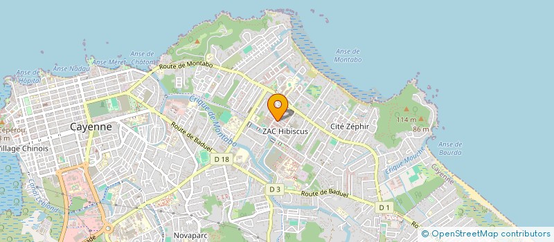 localisation de l'entreprise MADAME DEBBY SOPAWIRO  CAYENNE