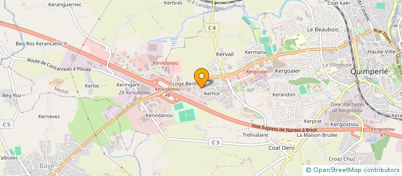 localisation de l'entreprise MADAME DEBORA SANFRATELLO  QUIMPERLE