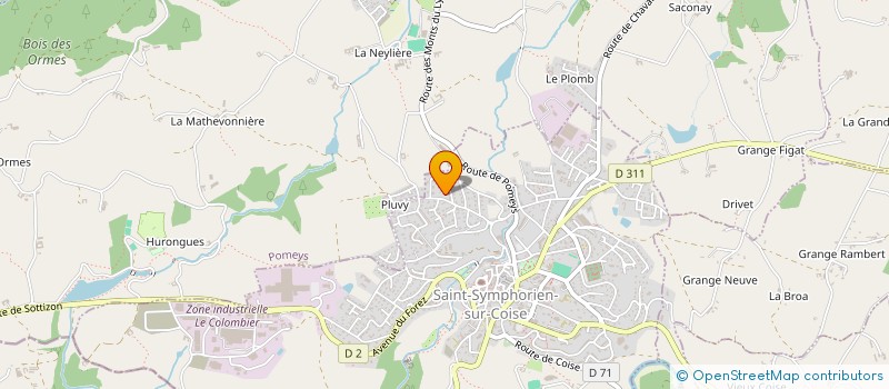 localisation de l'entreprise MADAME DEBORAH BELJEAN  SAINT-SYMPHORIEN-SUR-COISE