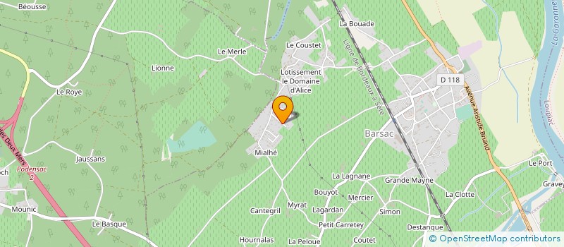 localisation de l'entreprise MADAME DEBORAH CHACUN  BARSAC