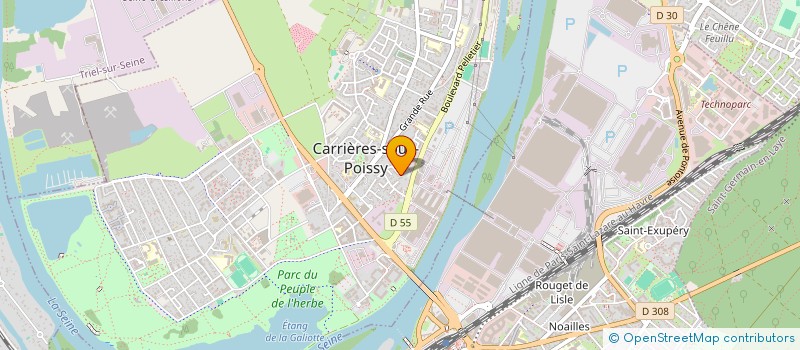 localisation de l'entreprise MADAME DEBORAH CLAVELL  CARRIERES-SOUS-POISSY