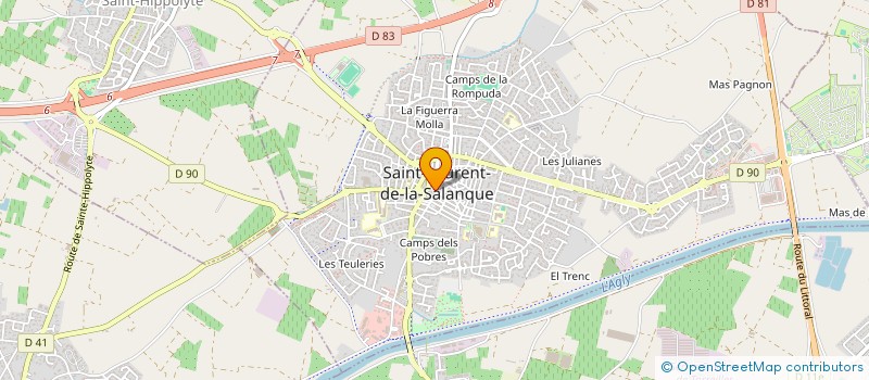localisation de l'entreprise MADAME DEBORAH HUGUES  SAINT-LAURENT-DE-LA-SALANQUE