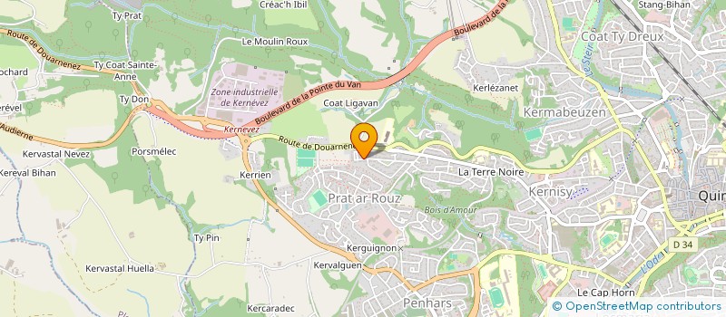 localisation de l'entreprise MADAME DEBORAH LE JEUNE  QUIMPER