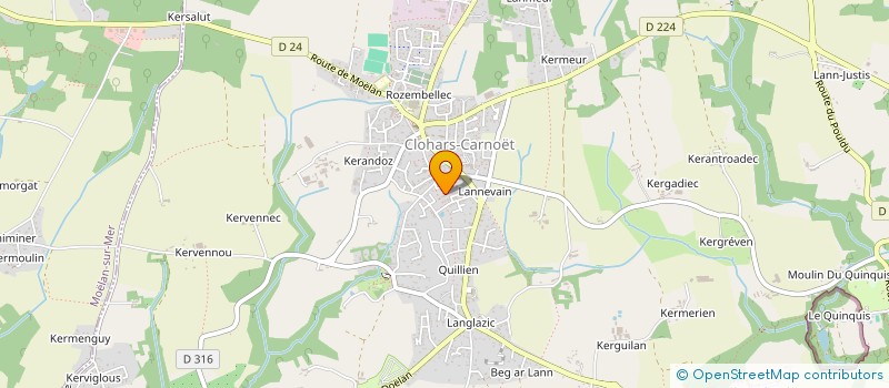 localisation de l'entreprise MADAME DEBORAH LE TELLIER  CLOHARS-CARNOET