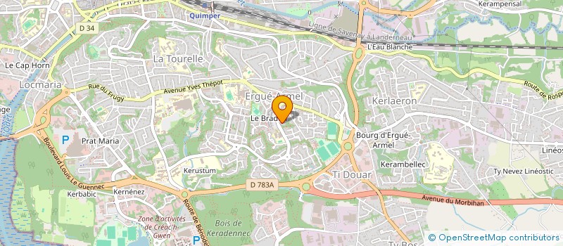 localisation de l'entreprise MADAME DEBORAH PAIN à QUIMPER