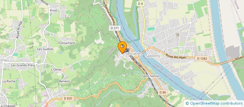 localisation de l'entreprise MADAME DEBORAH SOTON  SERRIERES