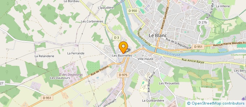 localisation de l'entreprise MADAME DEBORAH VILLERET à LE BLANC