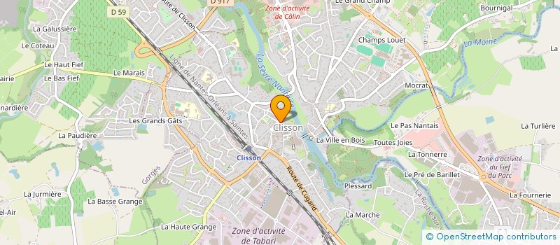 localisation de l'entreprise MADAME DELPHIE BARITEAU à CLISSON