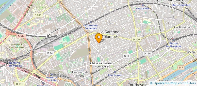 localisation de l'entreprise MADAME DELPHINE BECQUART à LA GARENNE-COLOMBES