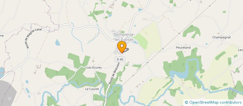 localisation de l'entreprise MADAME DELPHINE BEGUE à DOMPIERRE-LES-EGLISES