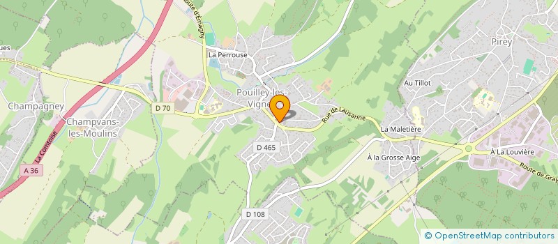 localisation de l'entreprise MADAME DELPHINE BEZ  POUILLEY-LES-VIGNES