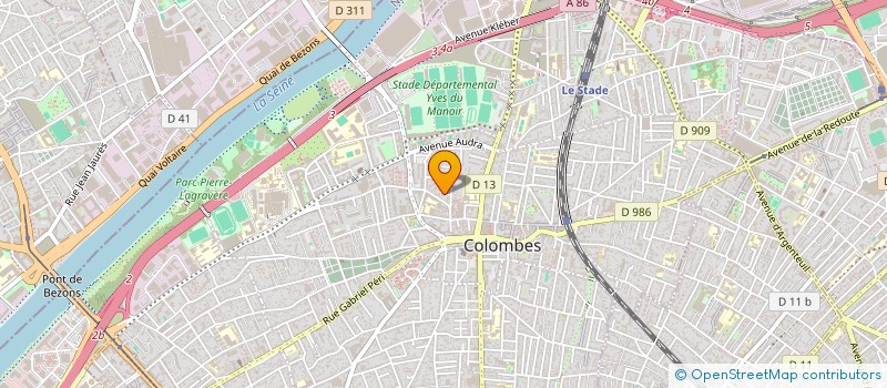 localisation de l'entreprise MADAME DELPHINE BINSSE à COLOMBES