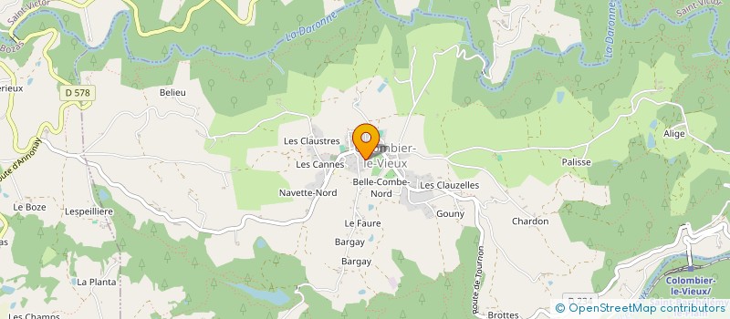 localisation de l'entreprise MADAME DELPHINE BLACHE  COLOMBIER-LE-VIEUX