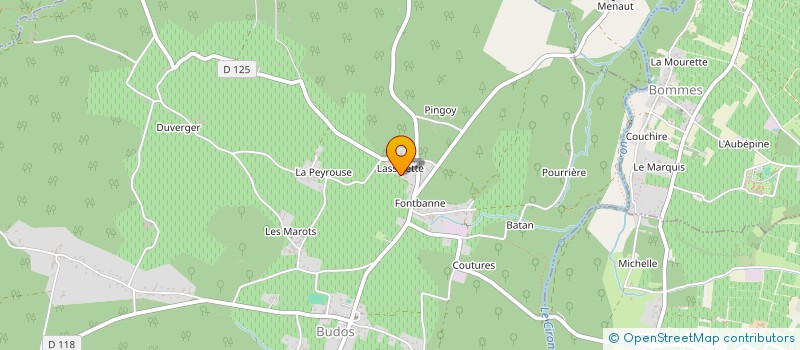 localisation de l'entreprise MADAME DELPHINE BOMBARD  BUDOS