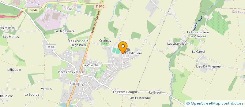 localisation de l'entreprise MADAME DELPHINE BOULANGER  SORIGNY