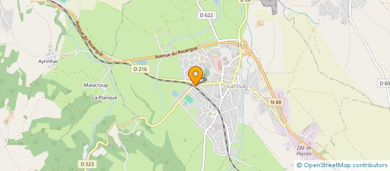 localisation de l'entreprise MADAME DELPHINE BOULOUIS  LAISSAC-SEVERAC L'EGLISE