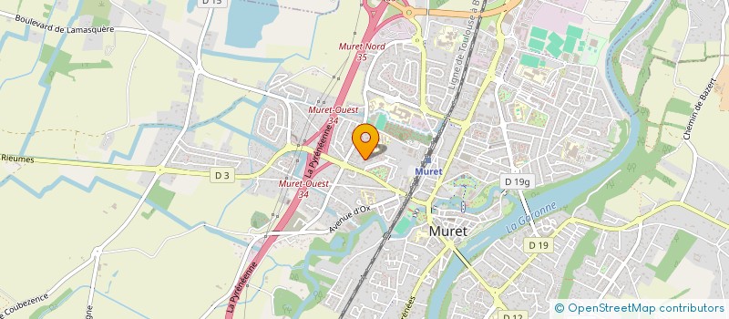 localisation de l'entreprise MADAME DELPHINE BOURLOTON  MURET