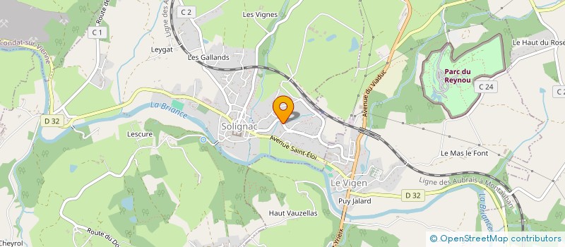 localisation de l'entreprise MADAME DELPHINE BRANTUS à SOLIGNAC