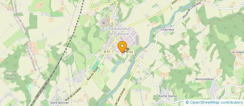 localisation de l'entreprise MADAME DELPHINE BRILLET  CHATEAUNEUF-DE-GALAURE