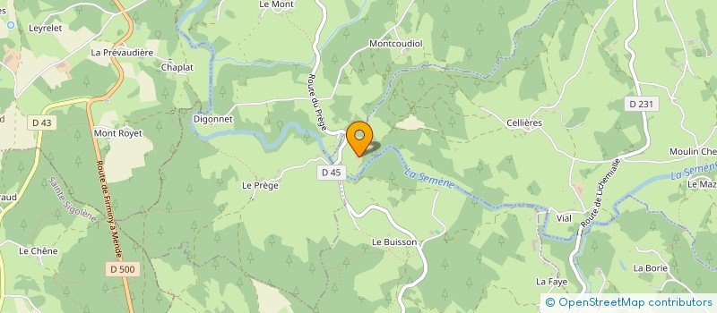 localisation de l'entreprise MADAME DELPHINE BRUNON à SAINT-VICTOR-MALESCOURS