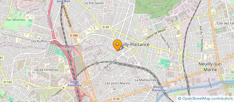 localisation de l'entreprise MADAME DELPHINE CALVET à NEUILLY-PLAISANCE