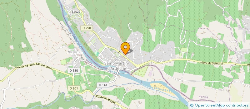 localisation de l'entreprise MADAME DELPHINE CAUMETTE  SAINT-MARTIN-D'ARDECHE