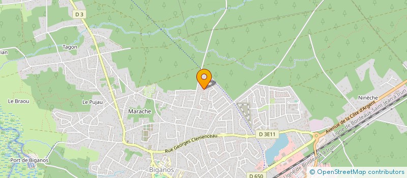 localisation de l'entreprise MADAME DELPHINE CAUVEL PETER  BIGANOS