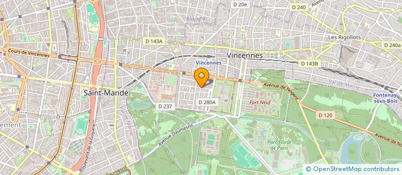 localisation de l'entreprise MADAME DELPHINE CHARRIER à VINCENNES