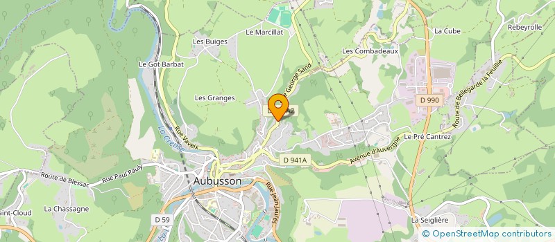 localisation de l'entreprise MADAME DELPHINE CIAVALDINI à AUBUSSON